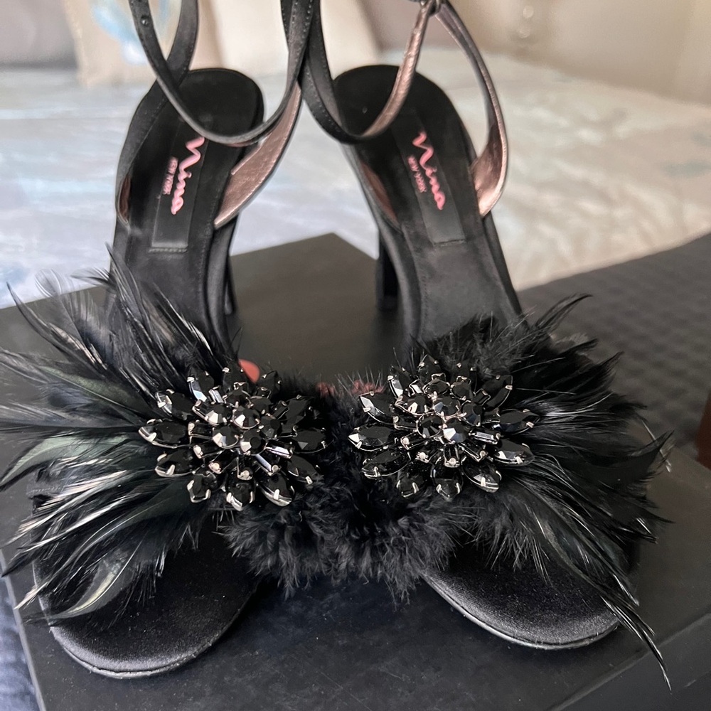 Nina dressy black sandal with ankle strap